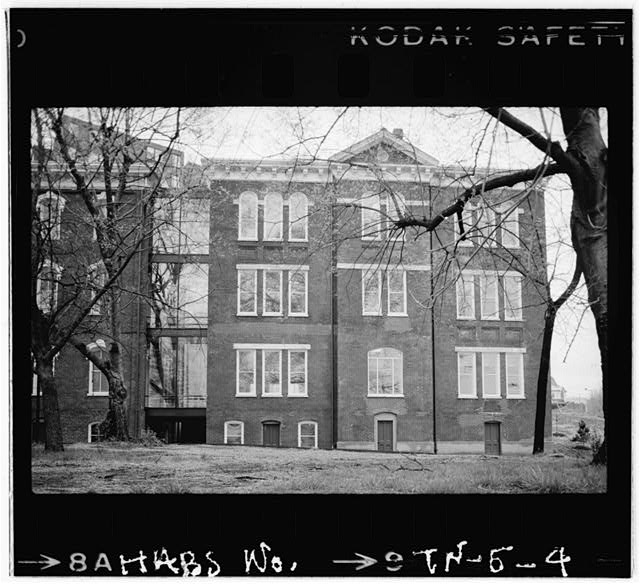 Glass connector and rear building - Tennessee School for the Deaf, Summit Hill Drive & Broadway, Knoxville, Knox County, TN