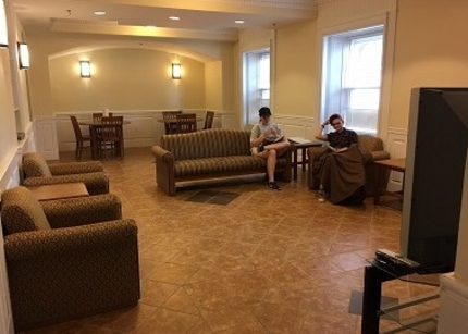 students in the lounge