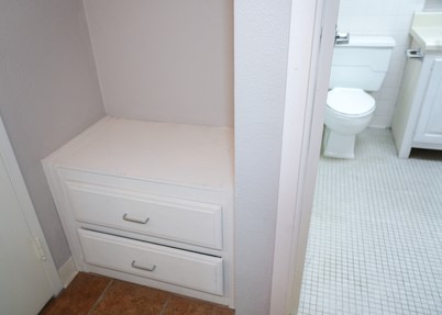 closet beside bathroom