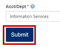 Team Dynamix Submit button highlighted in red
