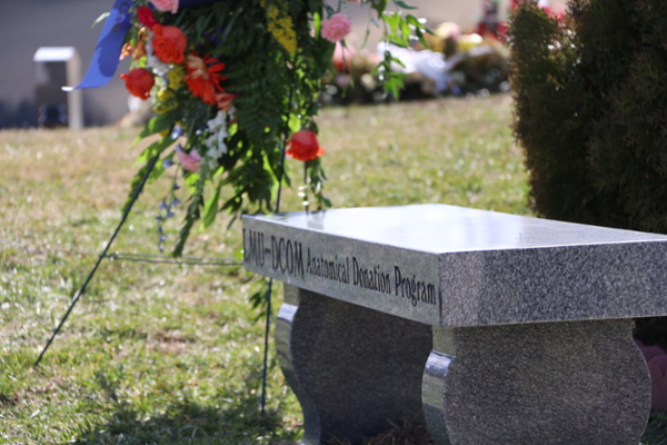 ADP donor memorial bench