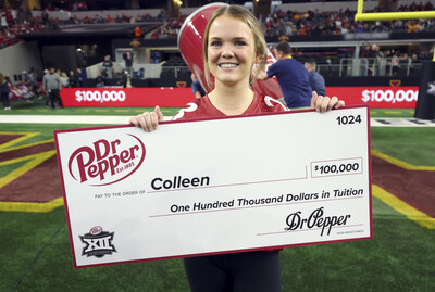 Colleen with 100,000 check